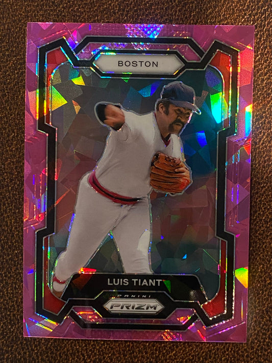 Luis Tiant - 2024 Panini Prizm - Pink Ice - Red Sox