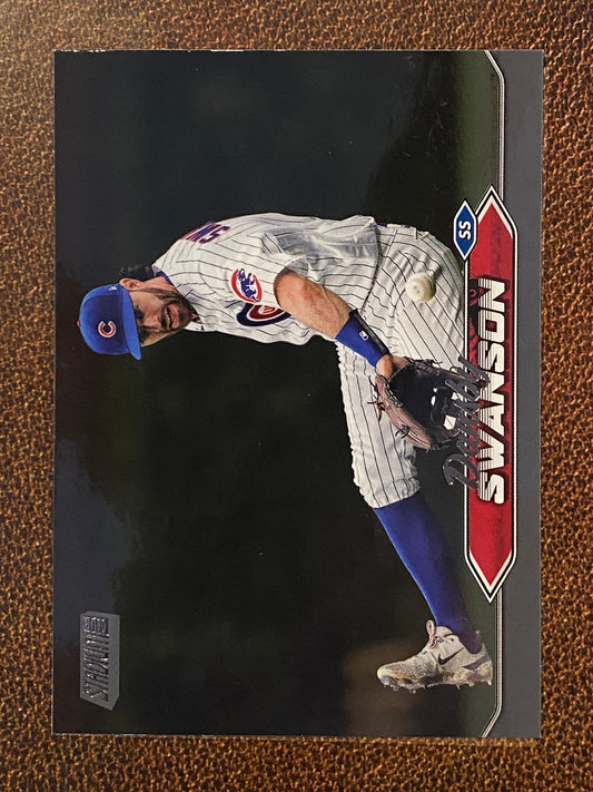 Dansby Swanson - 2024 Topps Stadium Club - Black Foil - Cubs