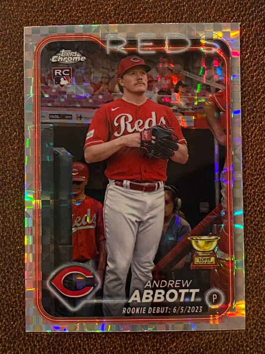 Andrew Abbott - 2024 Topps Chrome Update - XFractor (Rookie Debut) - Reds