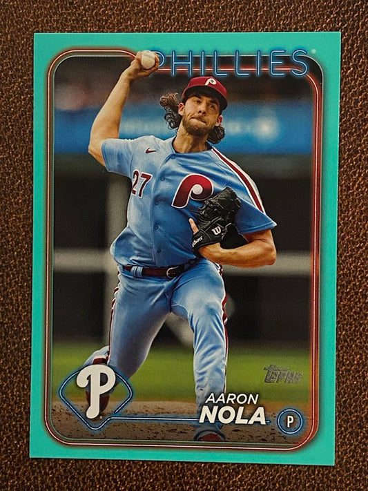 Aaron Nola - 2024 Topps Series 2 - Aqua Parallel - Phillies
