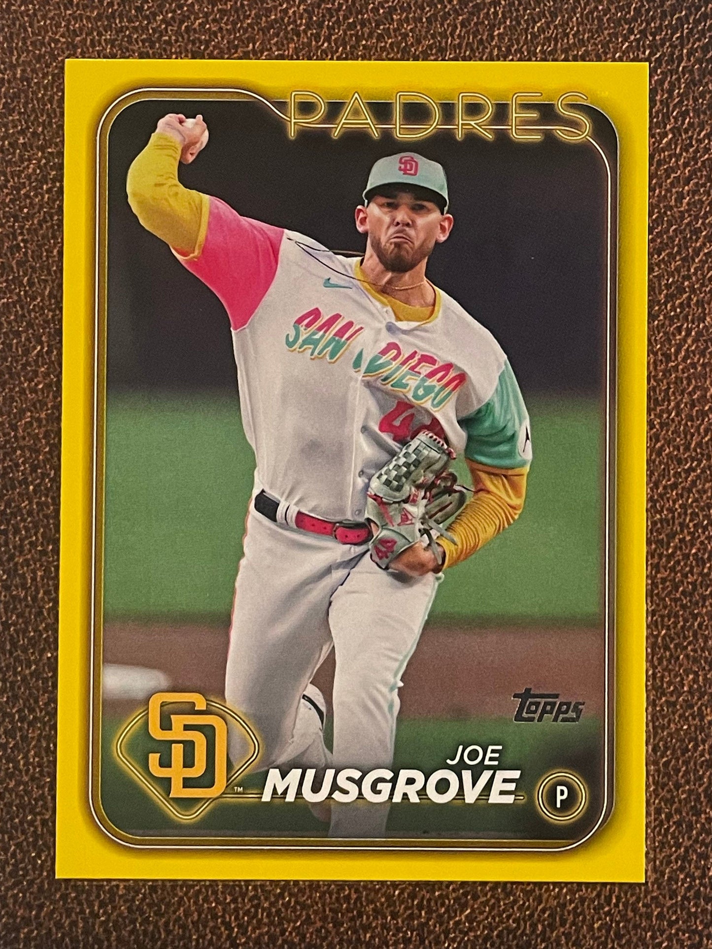 Joe Musgrove - 2024 Topps Series 1 - Yellow Parallel - Padres