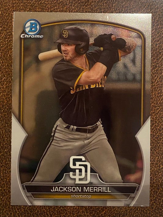 Jackson Merrill - 2023 Bowman Draft - Base Chrome Prospect - Padres