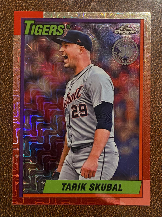 Tarik Skubal - 2025 Topps Series 2 - 1990 Mojo Refractor - Tigers