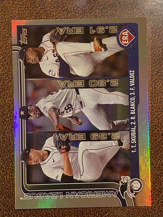 Tarik Skubal / Ronel Blanco / Framber Valdez - 2025 Topps Series 1 - Rainbow Foil - Tigers