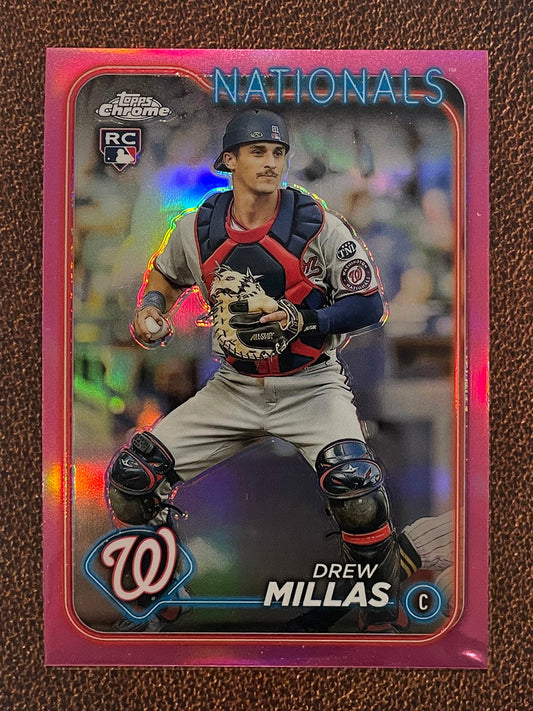 Drew Millas - 2024 Topps Chrome - Pink Refractor - Nationals