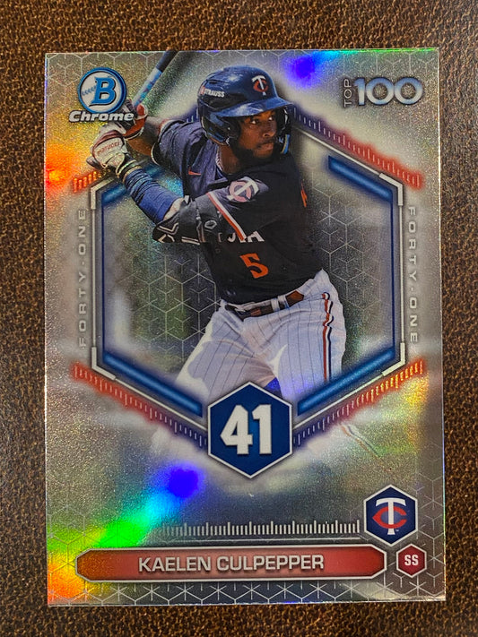Kaelen Culpepper - 2026 Bowman - Scouts Top 100 Insert - Twins
