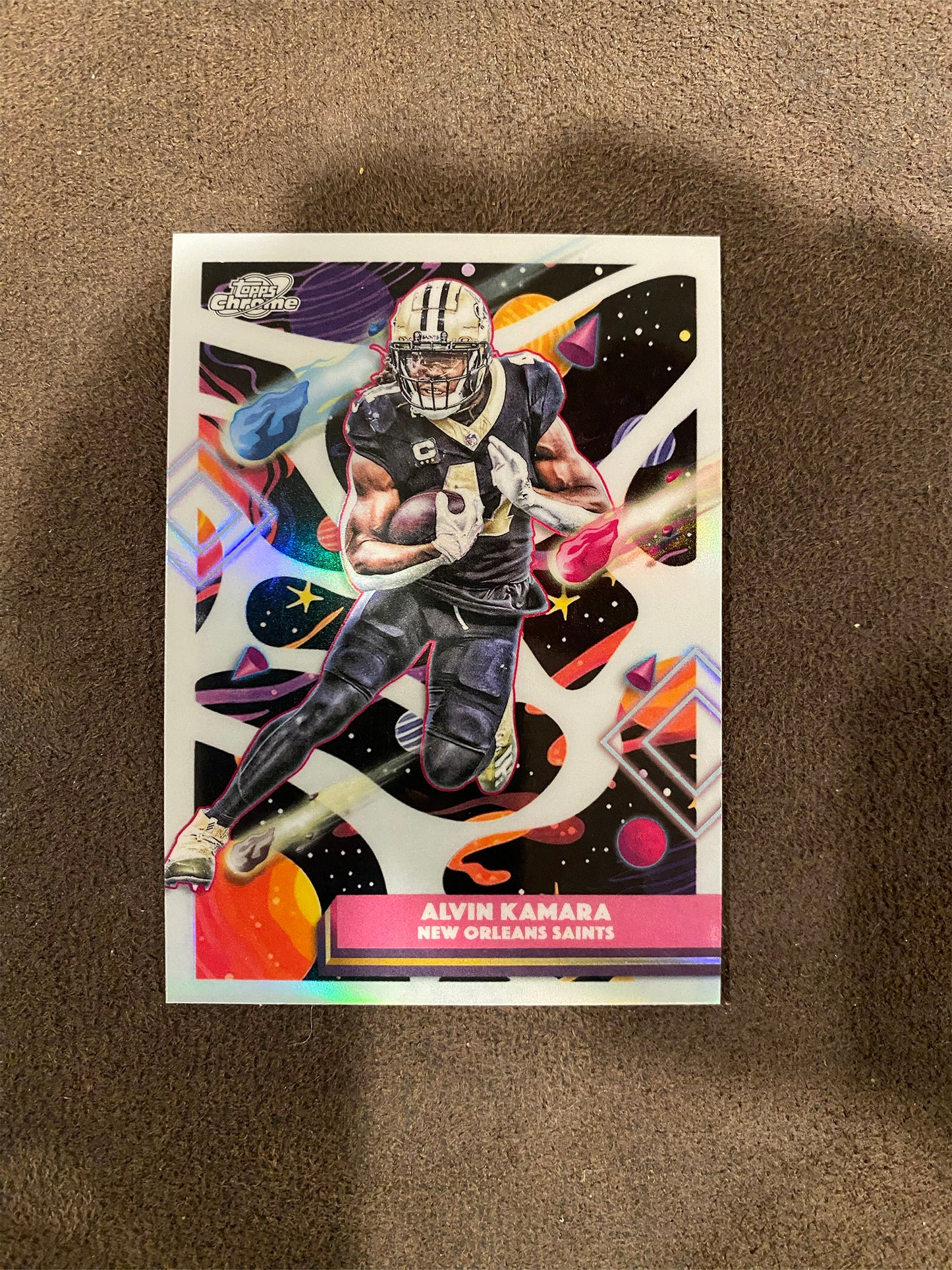 Alvin Kamara - 2025 Topps Chrome Cosmic - White Hole Refractor - Saints