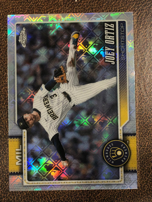 Joey Ortiz - 2026 Topps Chrome Logofractor - Base Logofractor - Brewers