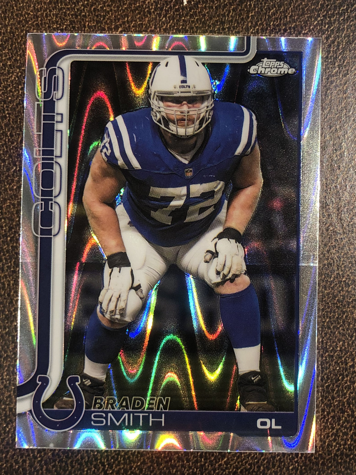 Braden Smith - 2025 Topps Chrome - Raywave Refractor - Colts