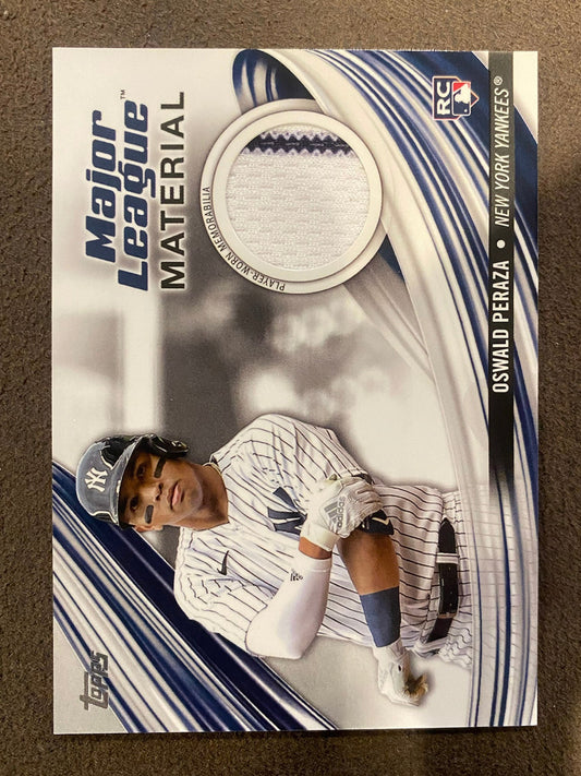 Oswald Peraza - 2023 Topps Update - Major League Material Player-Worn RELIC - Yankees