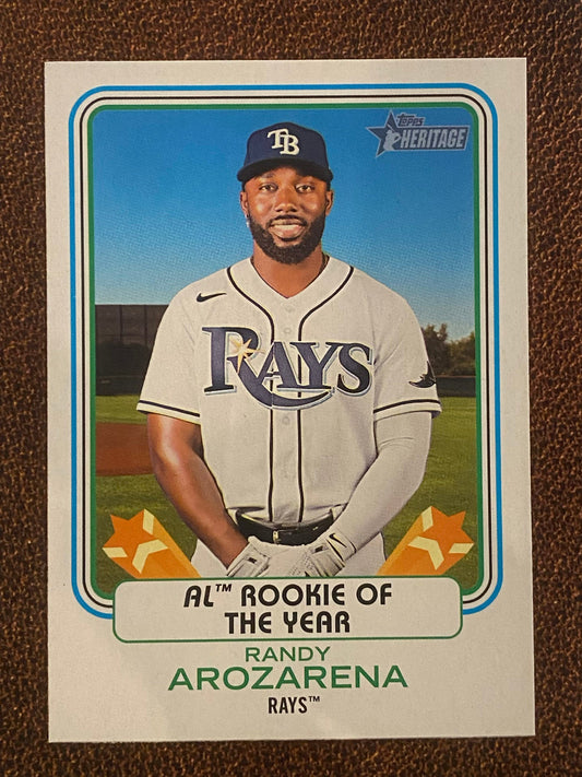 Randy Arozarena - 2022 Topps Heritage High Number - Award Winners - Rays