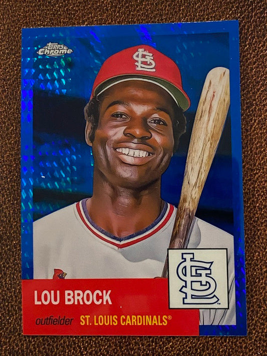 Lou Brock - 2022 Topps Chrome Platinum Anniversary - Blue Prism - Cardinals