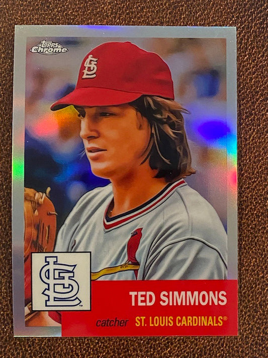 Ted Simmons - 2022 Topps Chrome Platinum Anniversary - Refractor - Cardinals