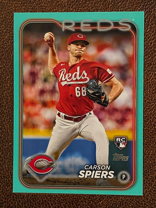 Carson Spiers - 2024 Topps Series 2 - Aqua Parallel - Reds