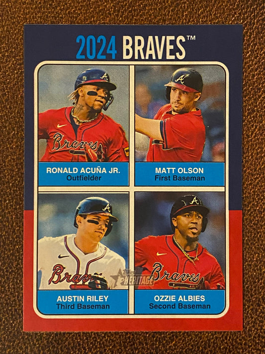 Albies/Riley/Acuna Jr./Olson - 2024 Topps Heritage High Number - Team Quads - Braves