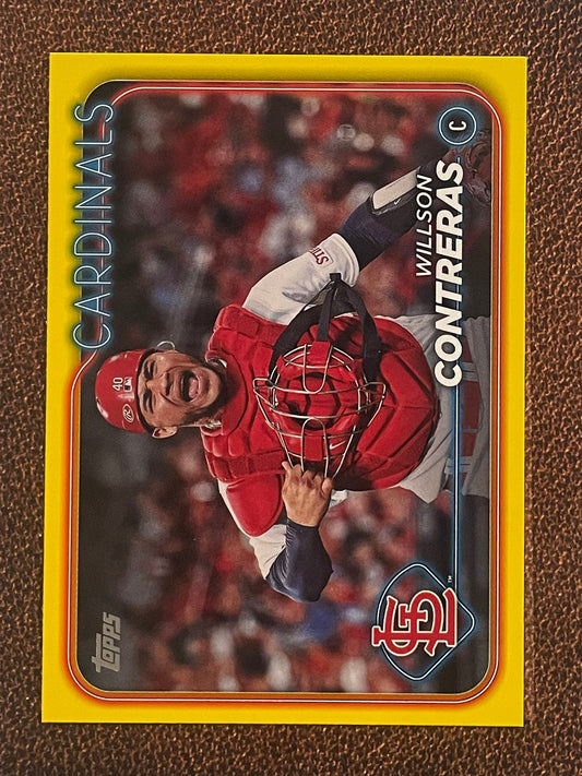 Willson Contreras - 2024 Topps Series 1 - Yellow Parallel - Cardinals