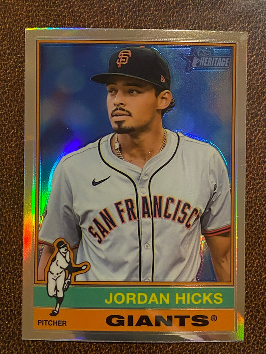 Jordan Hicks - 2025 Topps Heritage - Refractor - Giants