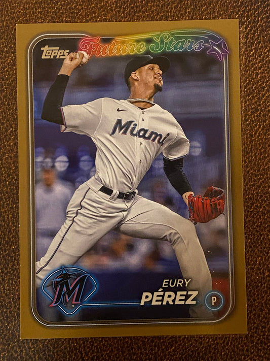 Eury Pérez - 2024 Topps Series 1 - Gold /2024 - Marlins