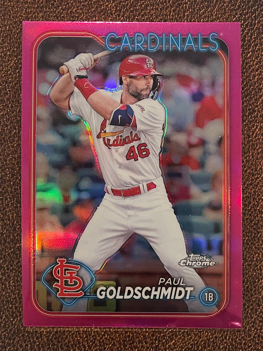 Paul Goldschmidt - 2024 Topps Chrome - Pink Refractor - Cardinals