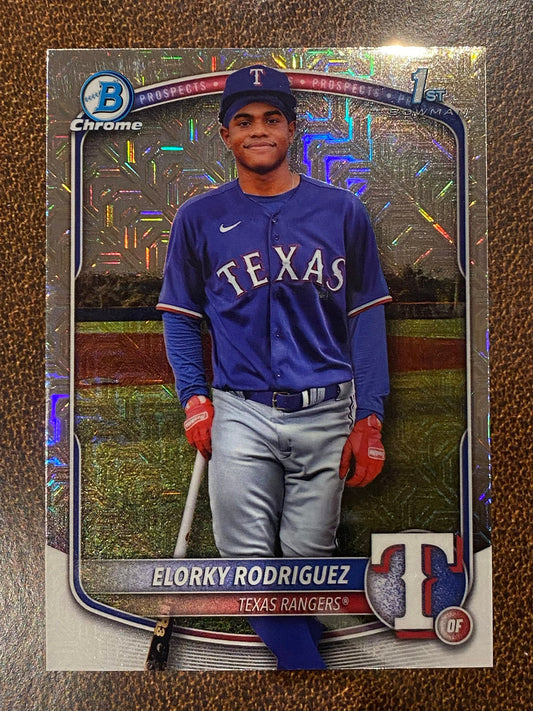 Elorky Rodriguez - 2025 Bowman Chrome - 1st Mojo - Rangers