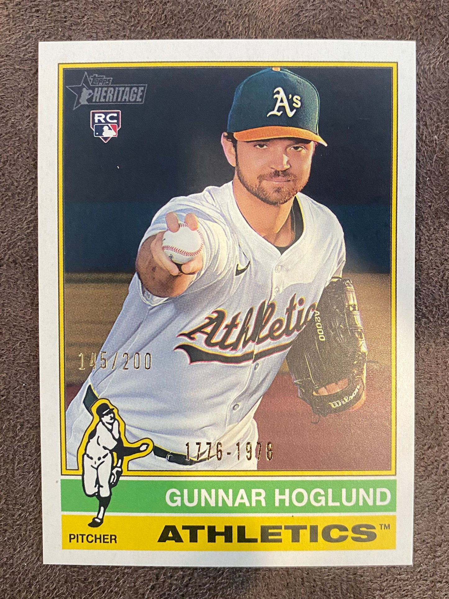 Gunnar Hoglund - 2025 Topps Heritage High Number - Bicentennial /200 - Athletics