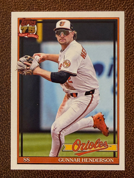 Gunnar Henderson - 2026 Topps Series 1 - 1991 Insert - Orioles
