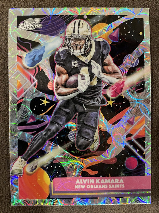 Alvin Kamara - 2025 Topps Chrome Cosmic - Nucleus Refractor - Saints