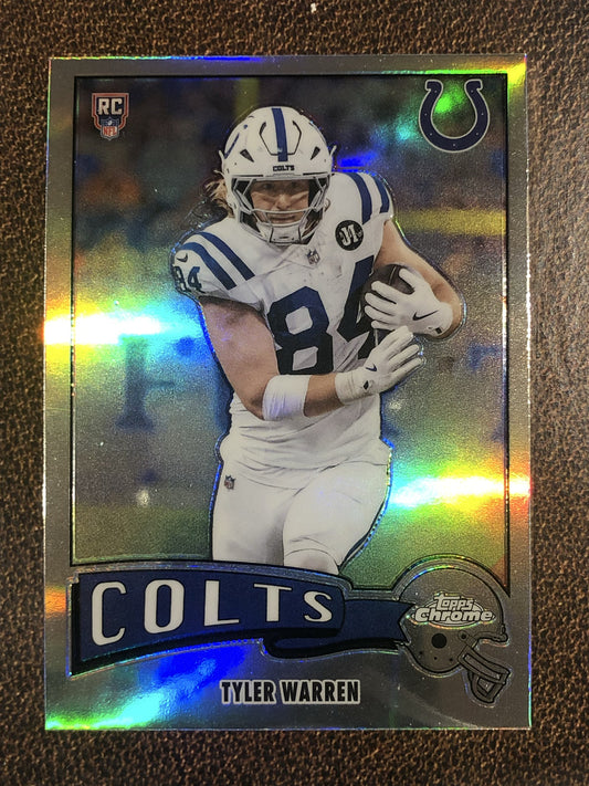 Tyler Warren - 2025 Topps Chrome - 1975 Retro Refractor - Colts