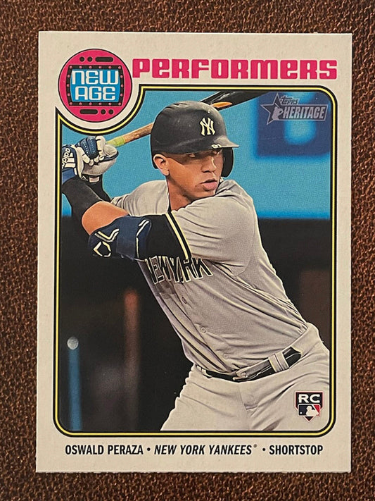 Oswaldo Peraza - 2023 Topps Heritage - New Age Performers Insert - Yankees
