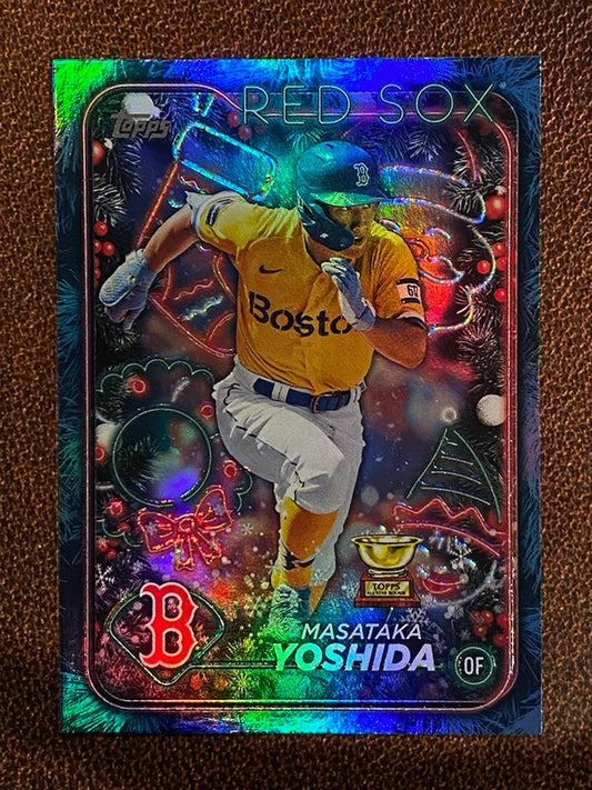 Masataka Yoshida - 2024 Topps Holiday - Glitter Tree Parallel - Red Sox
