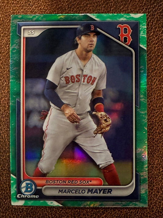 Marcelo Mayer - 2024 Bowman - Chrome Lunar Glow - Red Sox