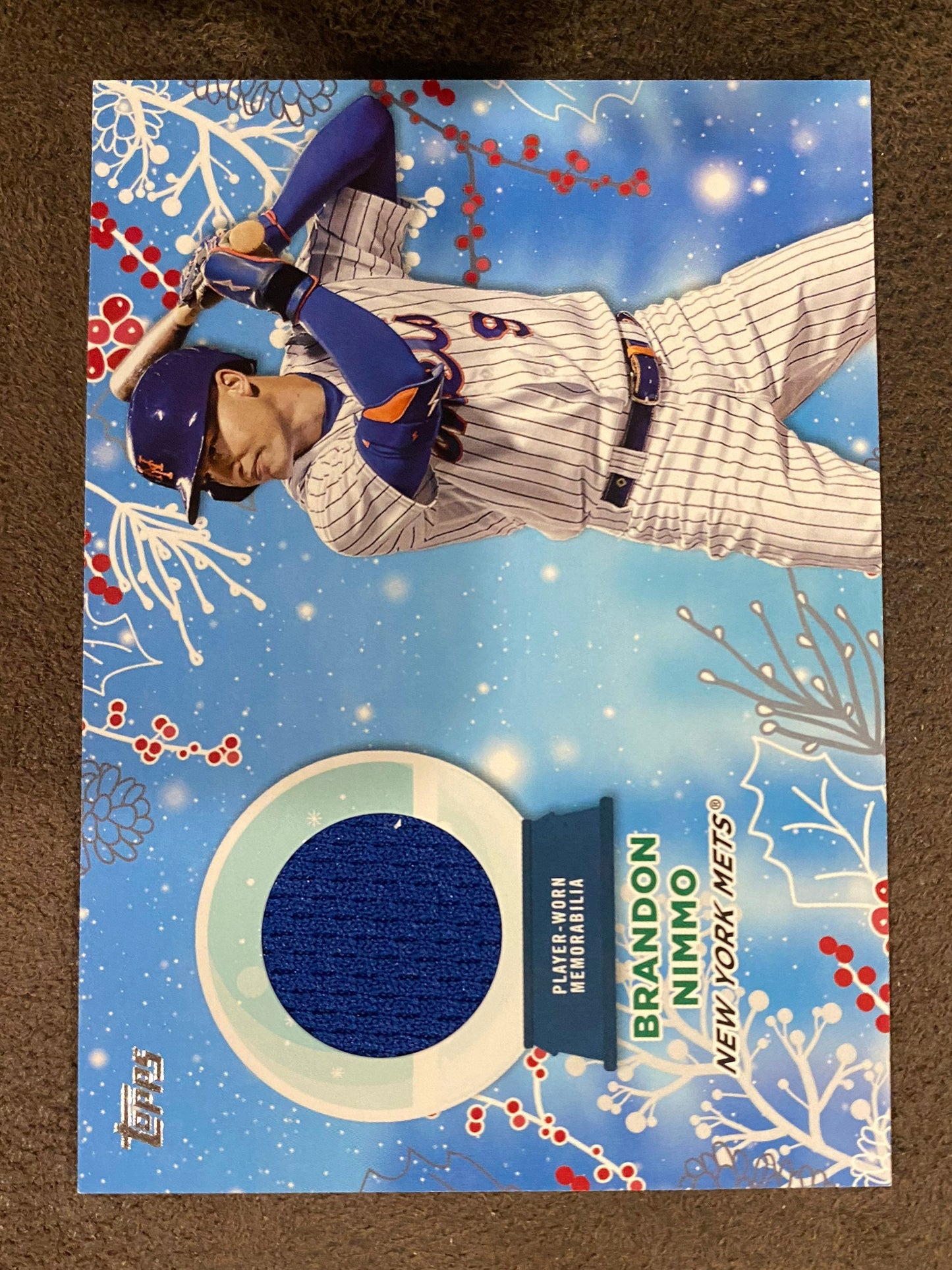 Brandon Nimmo - 2023 Topps Holiday - Player Worn RELIC - Mets