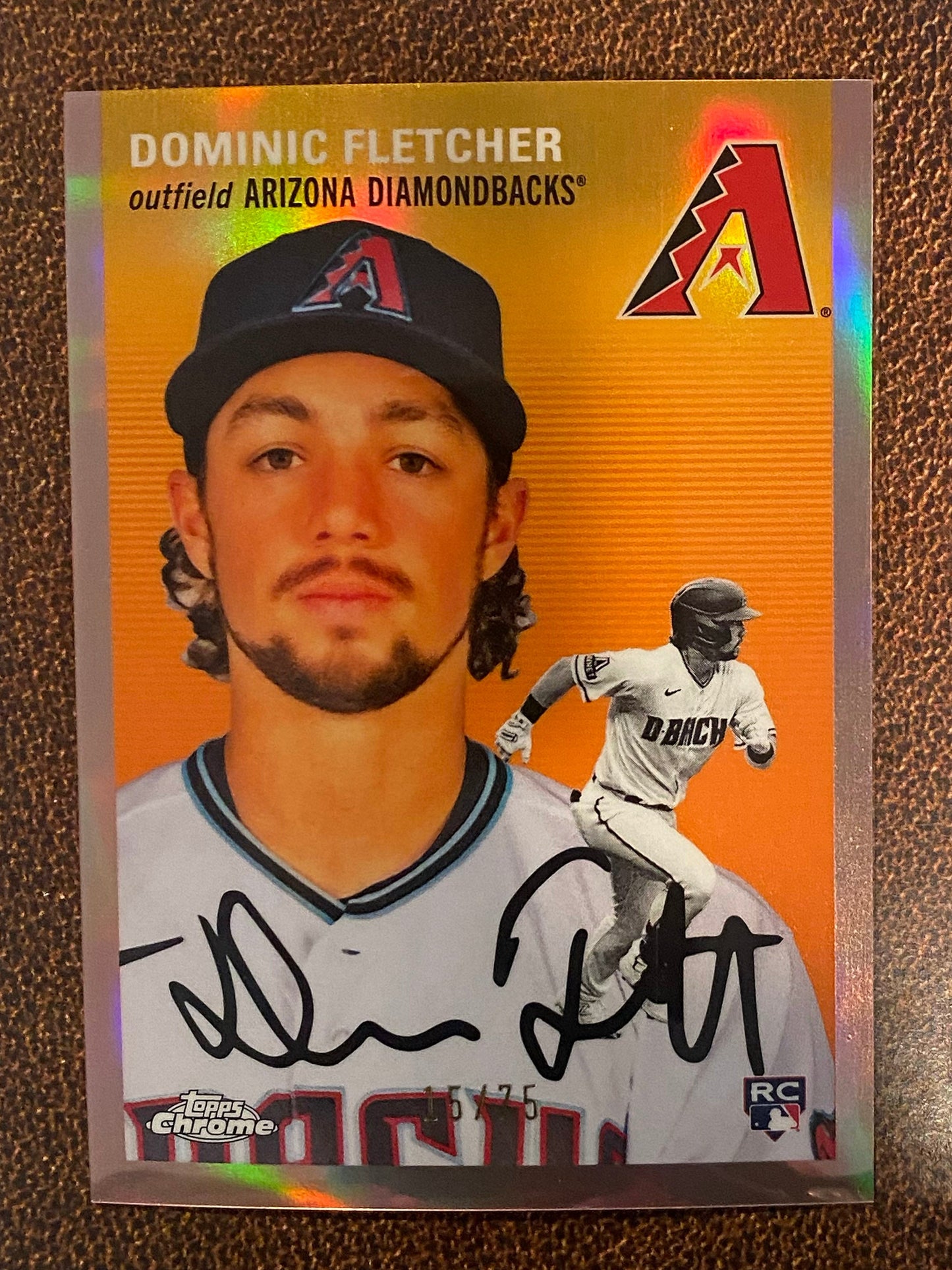 Dominic Fletcher - 2023 Topps Chrome Platinum Anniversary - Rose Gold Refractor /75 - Diamondbacks