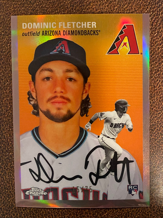 Dominic Fletcher - 2023 Topps Chrome Platinum Anniversary - Rose Gold Refractor /75 - Diamondbacks