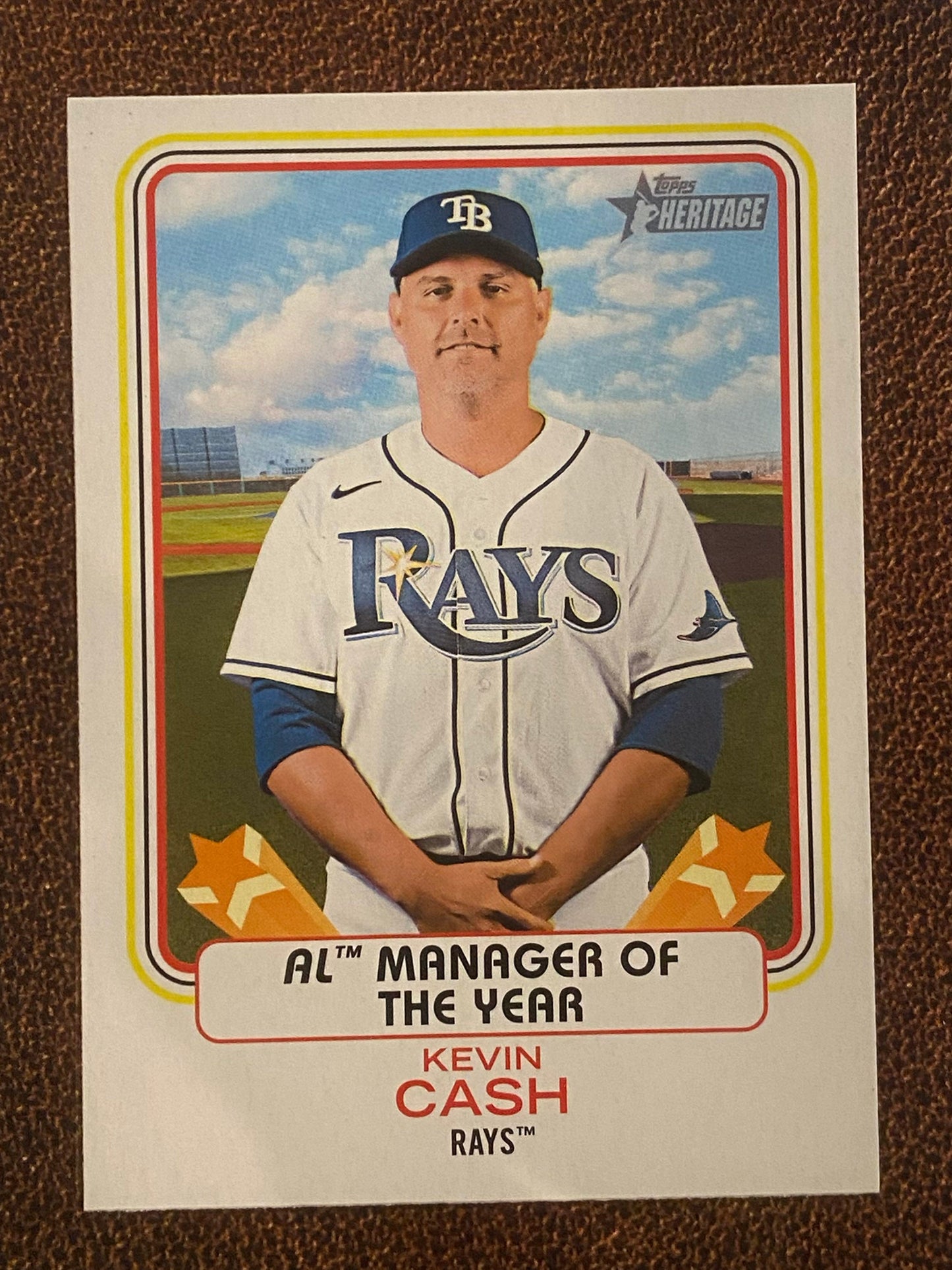 Kevin Cash - 2022 Topps Heritage High Number - Award Winners - Rays