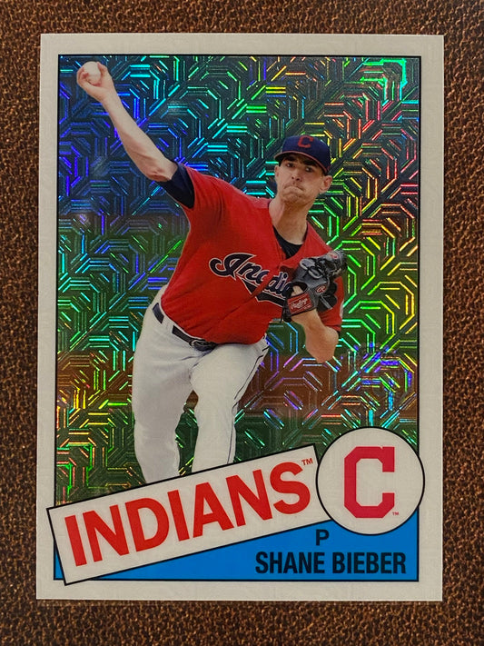 Shane Bieber - 2020 Topps Update - Silverpack Mojo Refractor - Guardians
