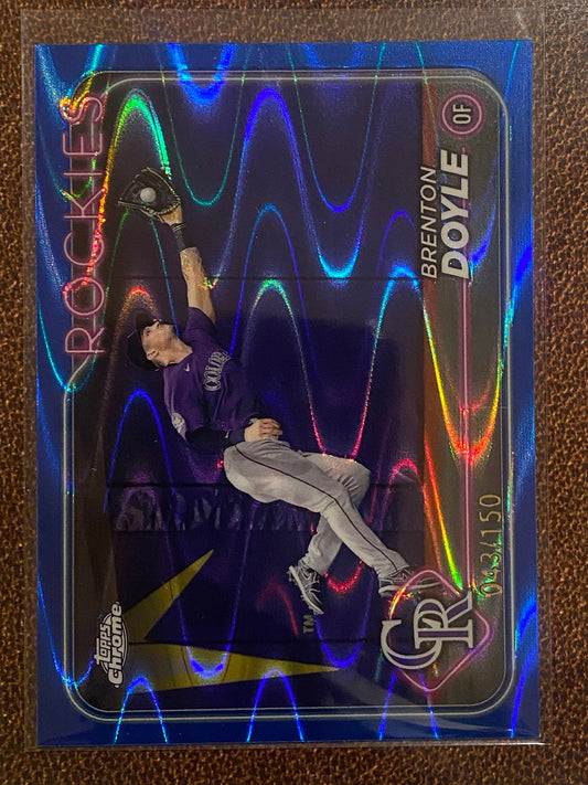 Brenton Doyle - 2024 Topps Chrome - Blue Raywave /150 - Rockies