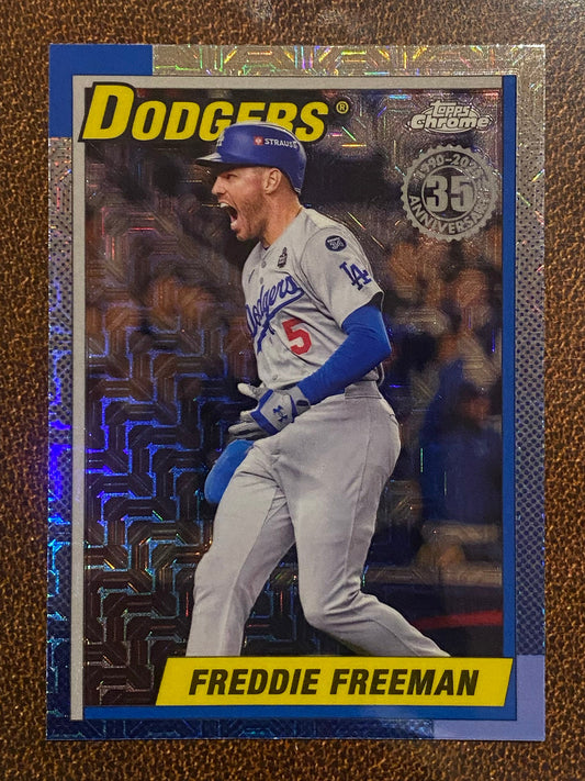 Freddie Freeman - 2025 Topps Series 2 - 1990 Mojo Refractor - Dodgers
