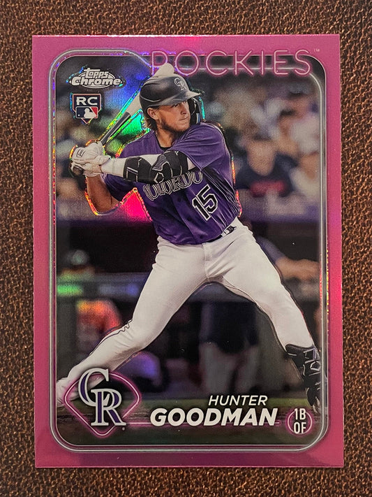 Hunter Goodman - 2024 Topps Chrome - Pink Refractor - Rockies