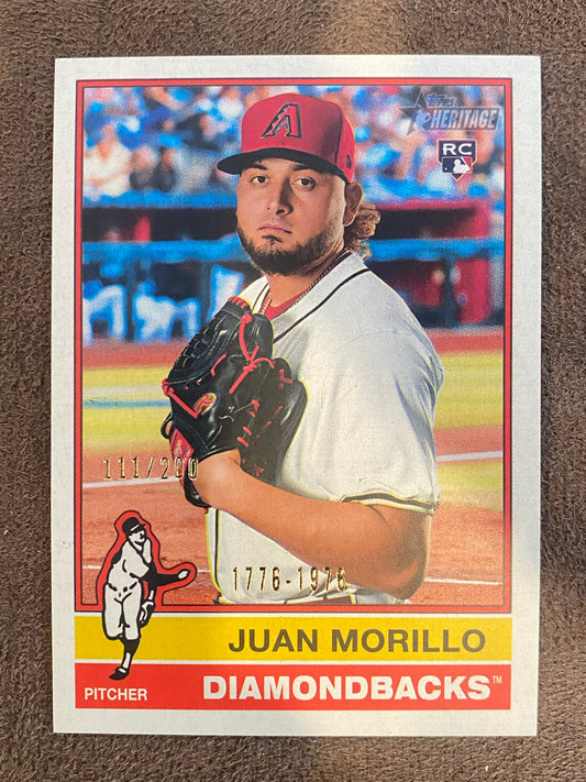 Juan Morillo - 2025 Topps Heritage High Number - Bicentennial /200 - Diamondbacks