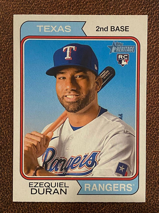 Ezequiel Duran - 2023 Topps Heritage - Base Card - Rangers