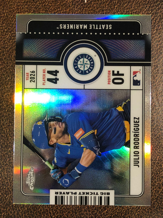 Julio Rodriguez - 2026 Topps Chrome - Big Ticket Player Insert - Mariners