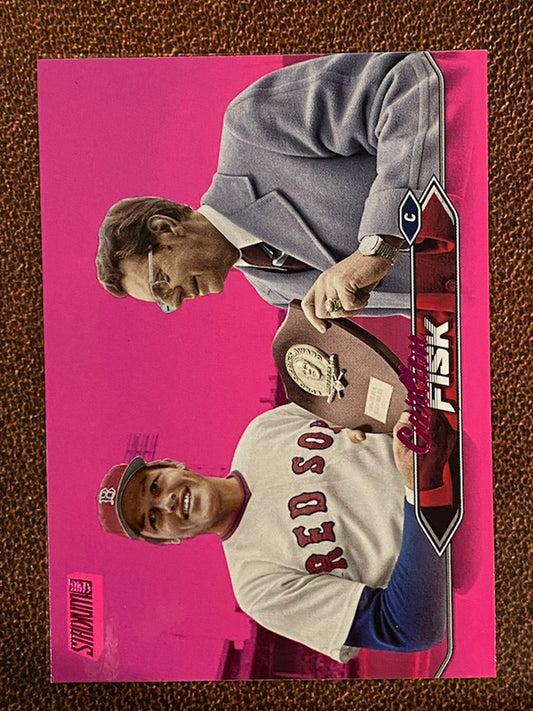 Carlton Fisk - 2024 Topps Stadium Club - Pink Foil - Red Sox