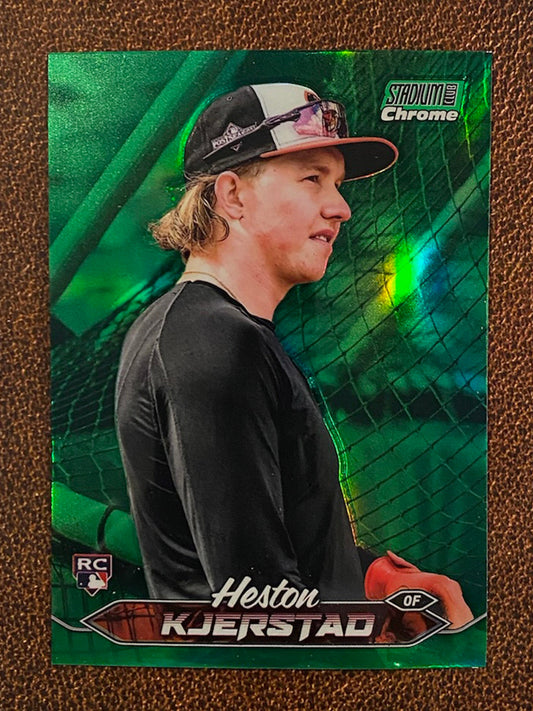 Heston Kjerstad - 2024 Topps Stadium Club - Green Chrome Refractor - Orioles