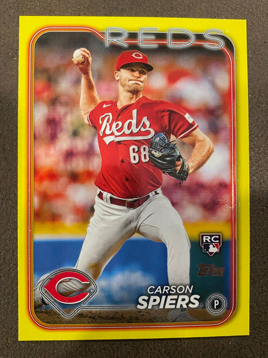 Carson Spiers - 2024 Topps Series 2 - Yellow Parallels - Reds