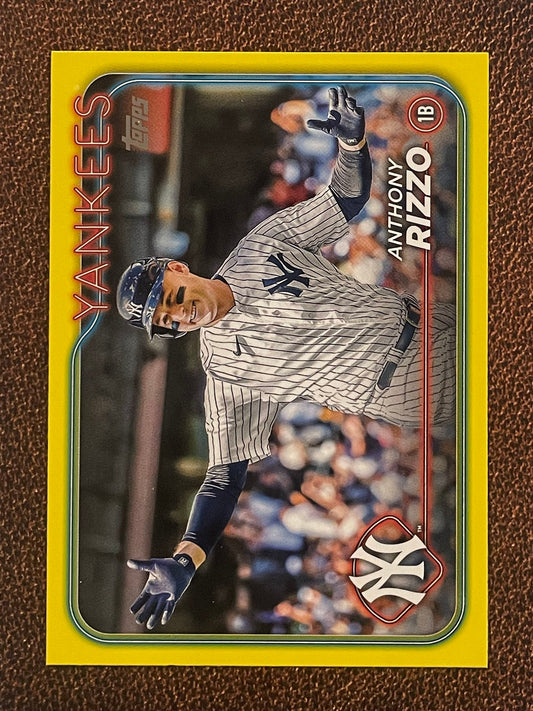 Anthony Rizzo - 2024 Topps Series 1 - Yellow Parallel - Yankees