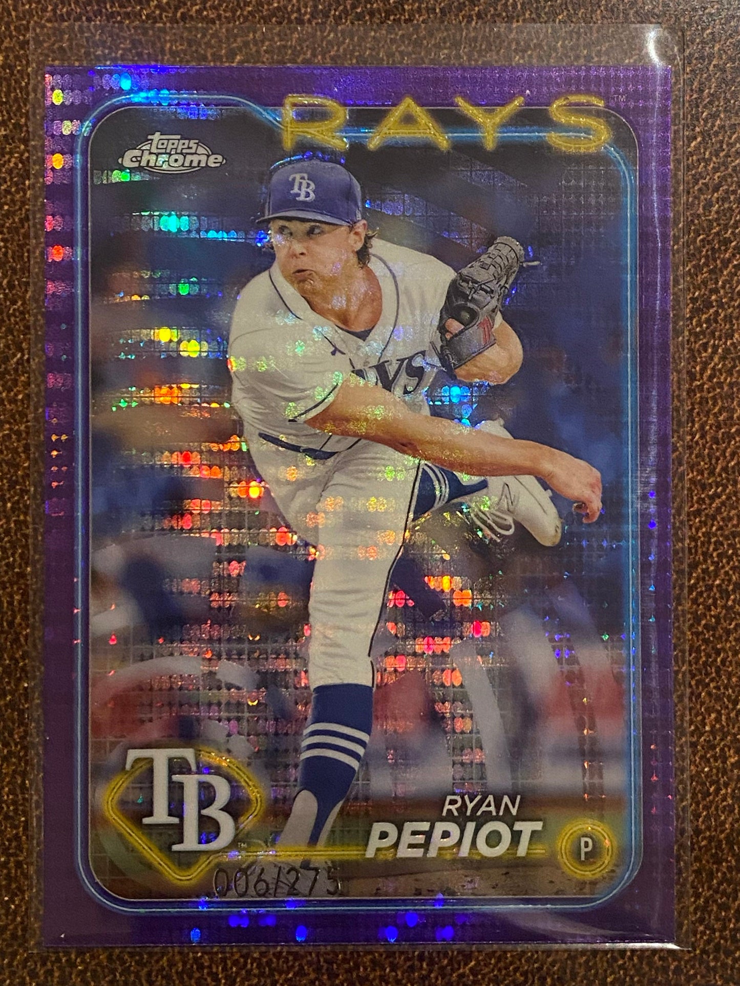 Ryan Pepiot - 2024 Topps Chrome - Purple Sonar /275 - Rays