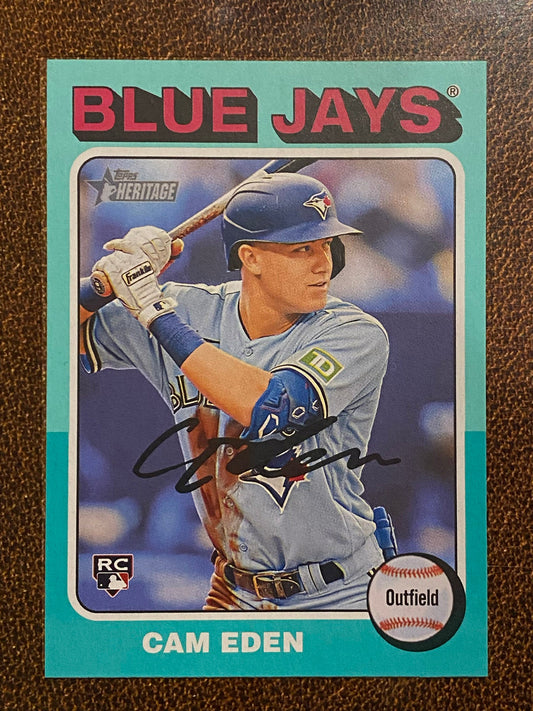 Cam Eden - 2024 Topps Heritage High Number - Aqua Border - Blue Jays