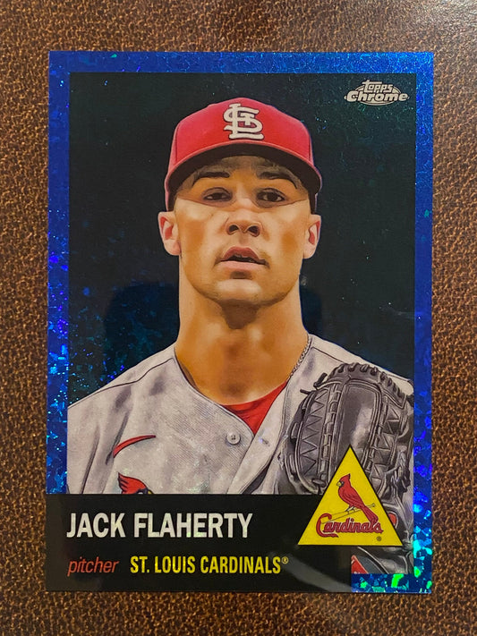 Jack Flaherty - 2022 Topps Chrome Platinum Anniversary - Blue Mini Diamond /199 - Cardinals