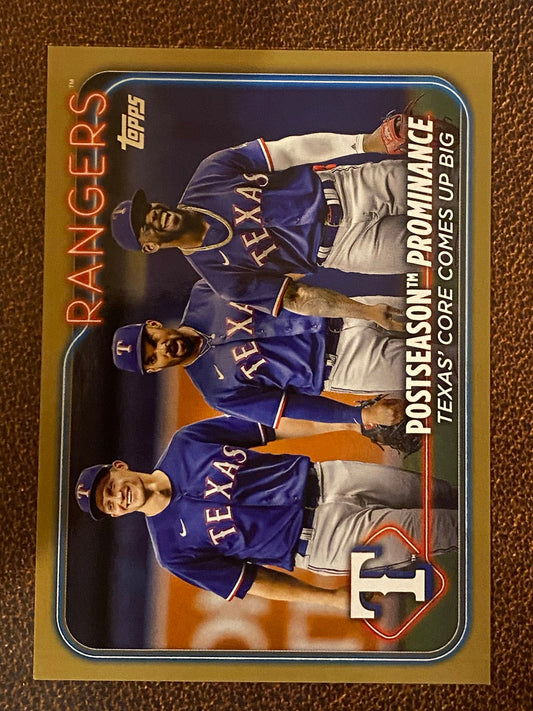 Marcus Semien/Adolis Garcia/Corey Seager - 2024 Topps Series 2 - Gold /2024 - Rangers